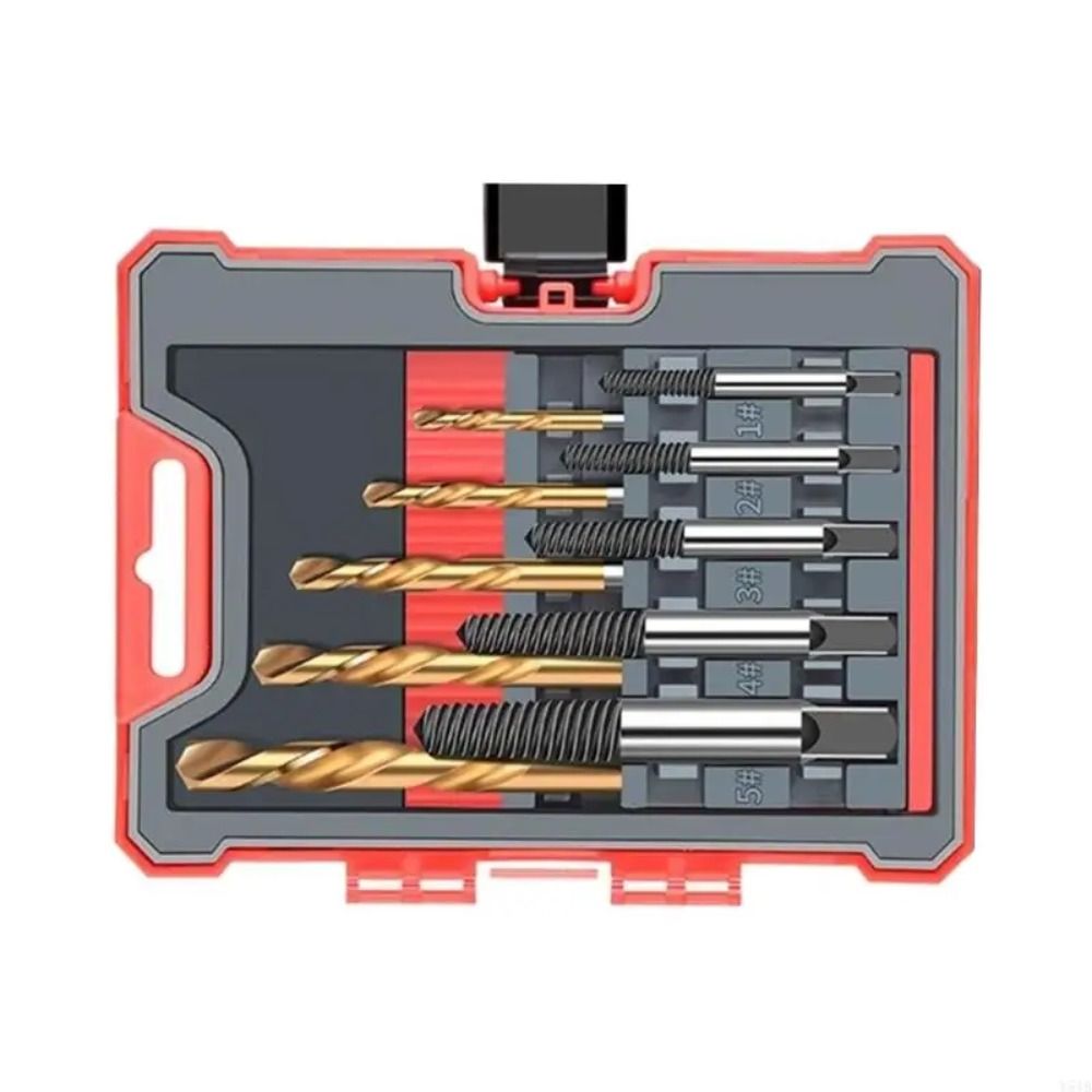 Carbon Steel Drill Bit Set Left Hand Damaged Screw Remover Tap Removal Tool  Industrial Use