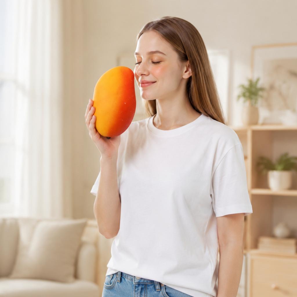 Giant Slow Rising Squishy Mango Fruit Stress Relief Toy Soft Scented Foam Sensory Fidget Toy for Kids and Adults