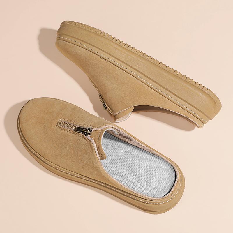 Fashion New Arrival Men's Slippers Outdoor Soft Muller Shoes Non-Slip Sole Half Drag Comfortable Male Walking Shoes Casual Lazy Flats