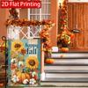 Happy Thanksgiving Autumn Pumpkin Sunflower Garden Flag_4-28x40 Inch Outdoor Garden Flag Double-sided Home Decoration Courtyard Decoration Outdoor Dec