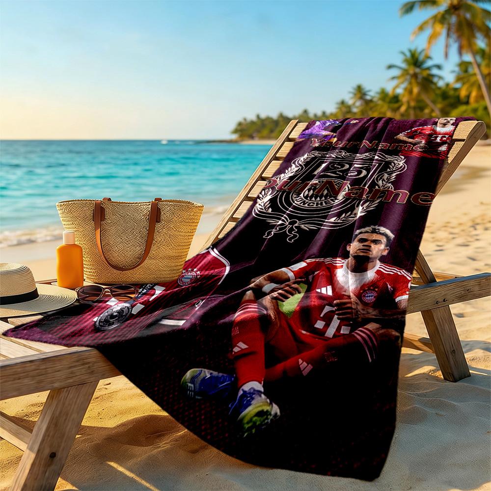 Eintracht Frankfurt Customize Your Name Beach Towel Super Soft Absorbent Ideal For Travel Outdoor Swim Pool Yoga Surf Camping Hiking Gym Gift Holiday