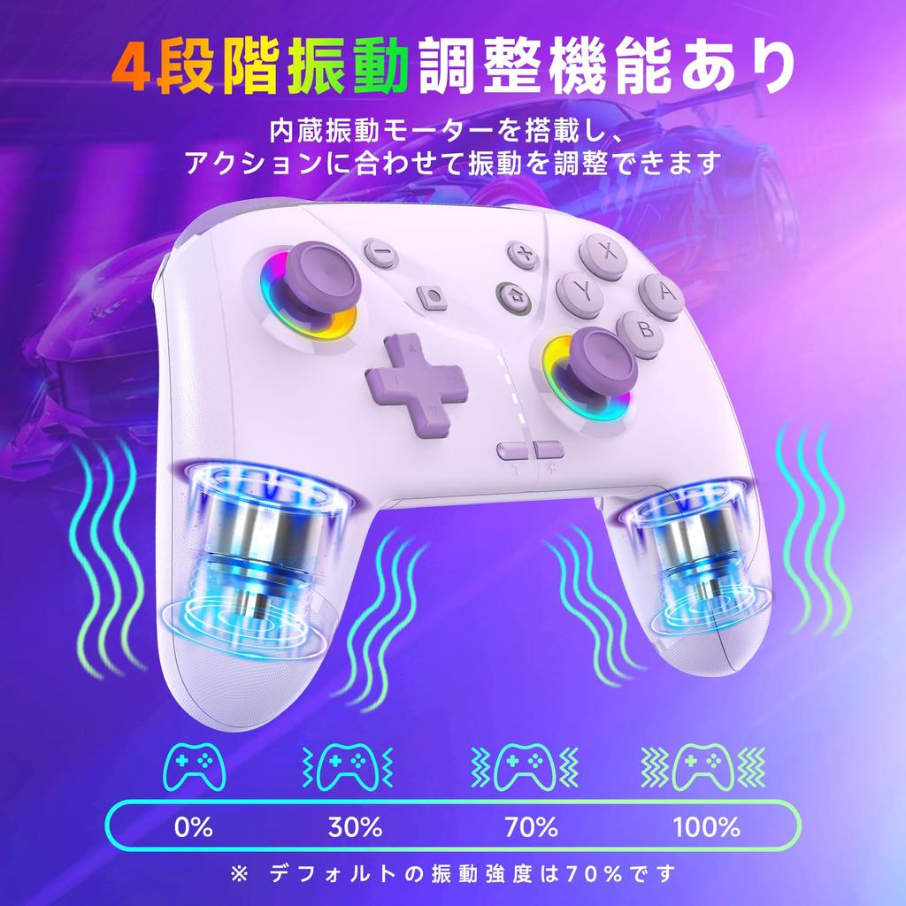 For Switch 2 Compatible with Switch Turbo Rapid Back Macro RGB Gyro HD Bluetooth Compatible with Japanese Instruction Manual Included [New 2025]