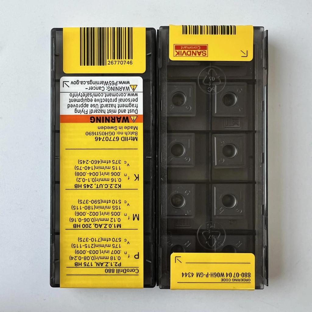 880-0704W06H-P-GM 4344 / Industrial indexable Carbide Inserts 10 Pcs