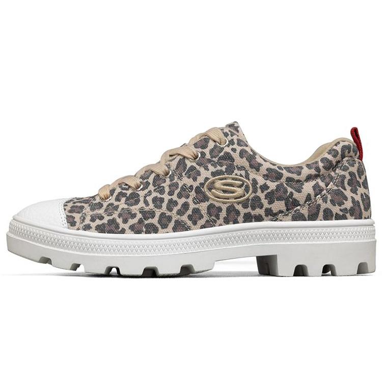 (WMNS) Skechers Roadies Low-Top Canvas Shoe Leopard/Grey Women s 155115-LPD EU 38.5