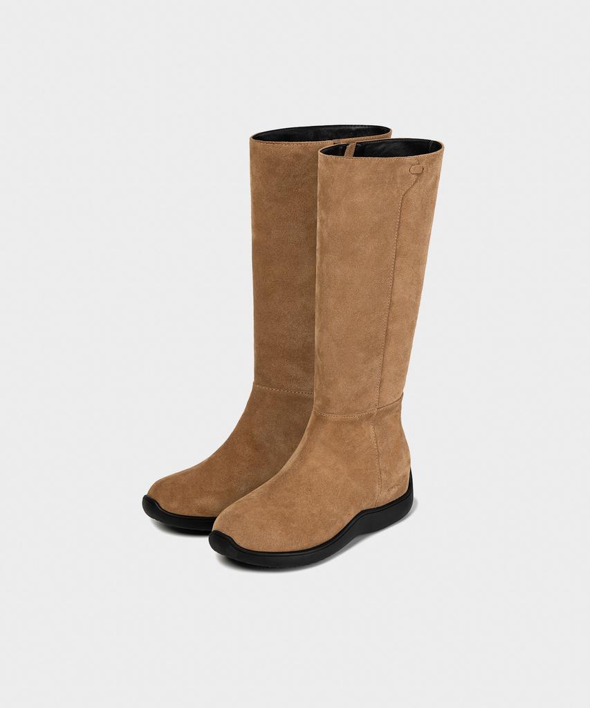 Khiho Clean Molded Long Boots Beige