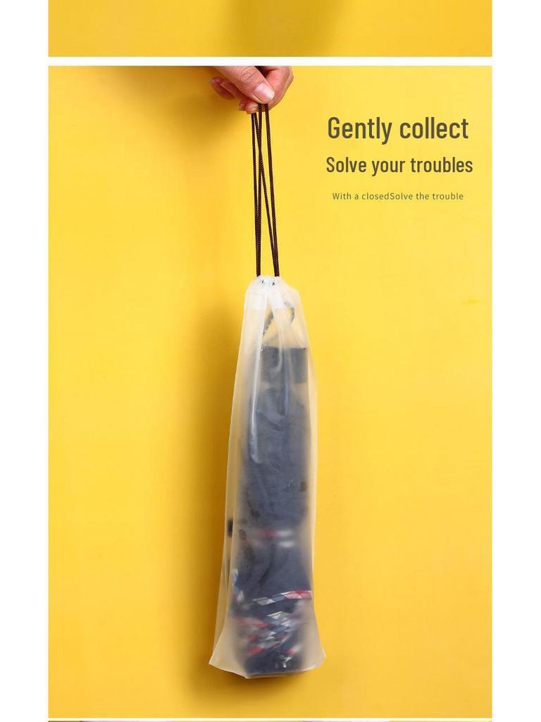 Waterproof Folding Umbrella Storage Bag - Travel-Friendly, Anti-Wet, Transparent Drawstring Cover