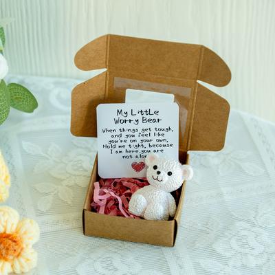 Cute Teddy Bear Ornament - Cartoon Micro Landscape Decor,Craft Gift for Home Office Desk Shelf & Birthday/Christmas Present