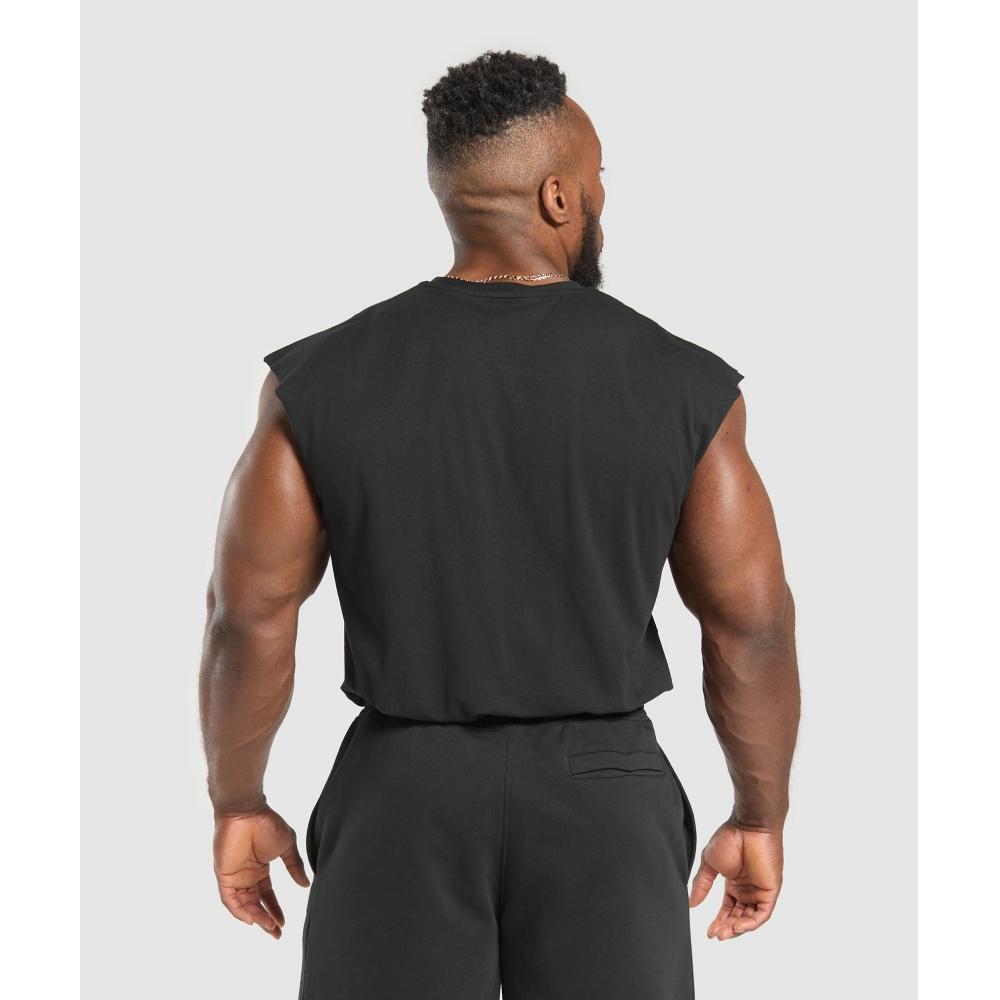 Gymshark Critical Cut Off Tank Black A1a2s Bb2j