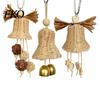 Parrot Toy Rattan Woven Toy, Bell Bird Chew Chewing with Bells or Balls, Cage Accessories for Cockatiels Budgies Small Medium