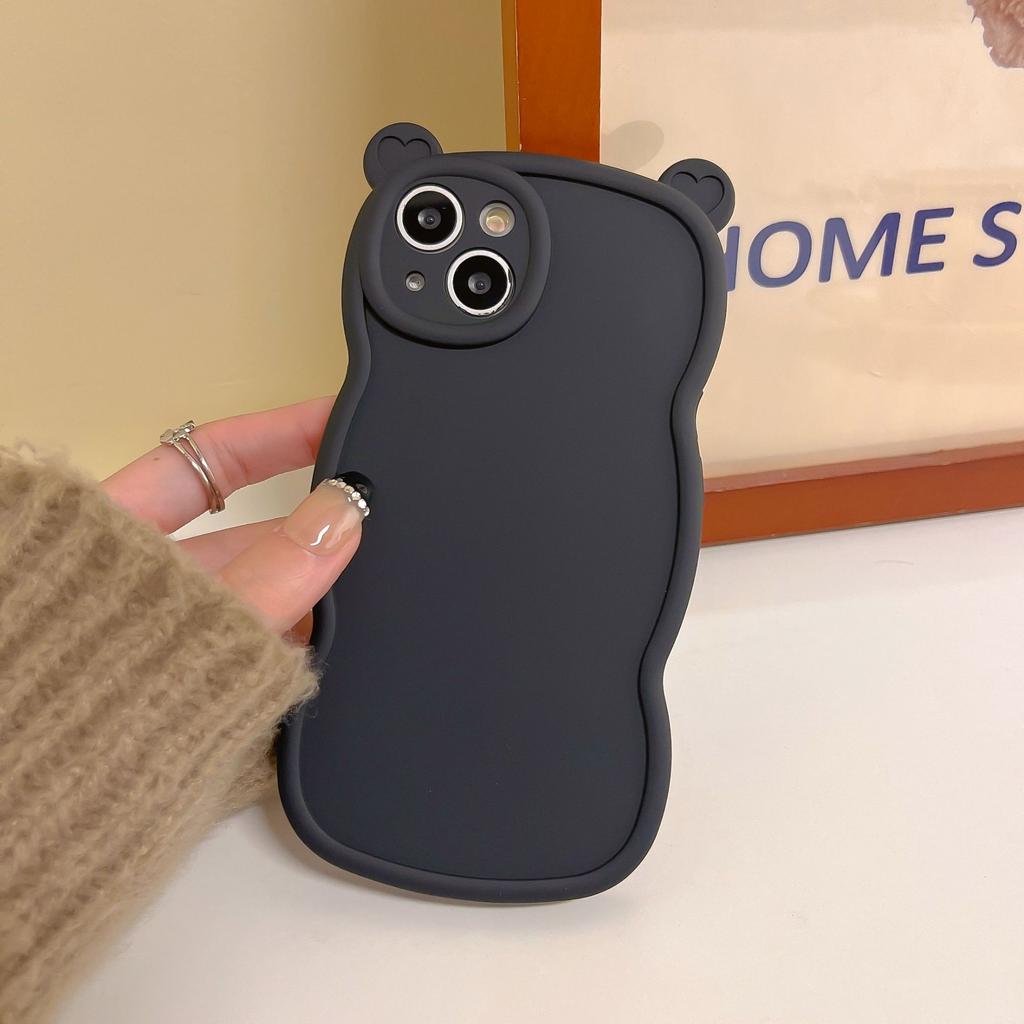 ins Autumn and Winter New Cartoon Bear Ears Case for iPhone 16 Pro Max Apple 17 Phone Case 14/15