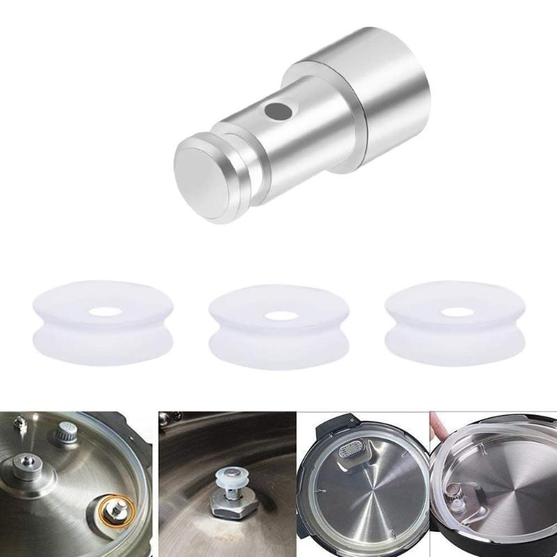 Universal Replacement Float for Valve Seal For Kitchen Pressure Cooker 1 Float Valves + 3 Sealer Gaskets Kitchen Dining