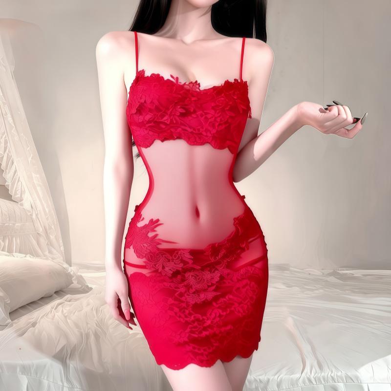 Sex underwear large size pure desire sexy inside French lace suspender slim hip nightdress women's sex fun uniform