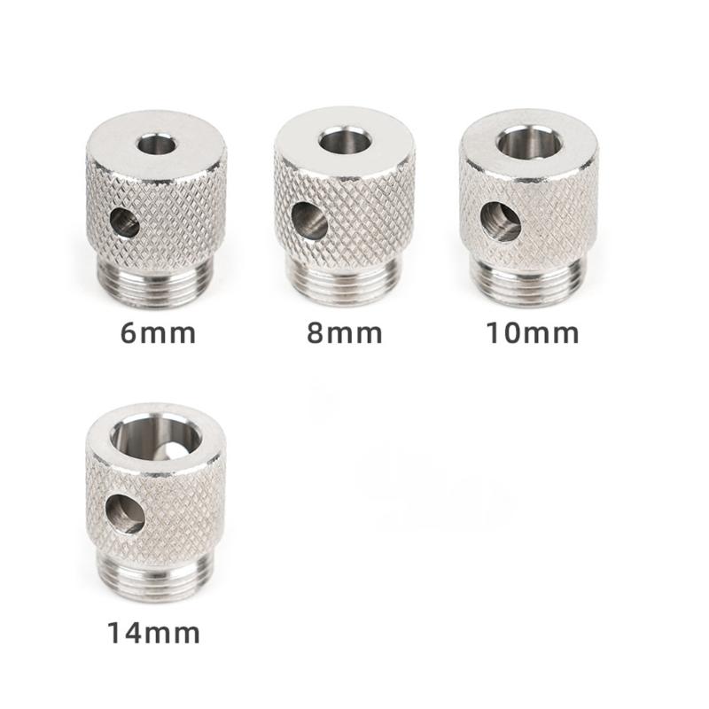 4 Piece Step Drill Sleeve Kit for Aluminum Extrusions M20 Threaded 6mm 8mm 10mm 14mm Holes 7mm Quick Release Design