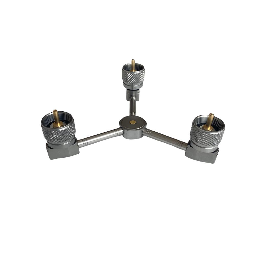 3 in 1 Butane Adapter E-Three Outputs Gas Tank Conversion Head Gas Distributor Conversion Head Extension Split Furnace Adapter