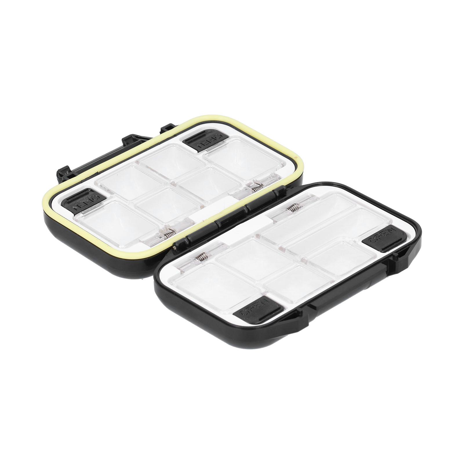 

Ящик для рыболовных снастей многосекционный съемный водонепроницаемый ящик для хранения приманок, крючков, черный