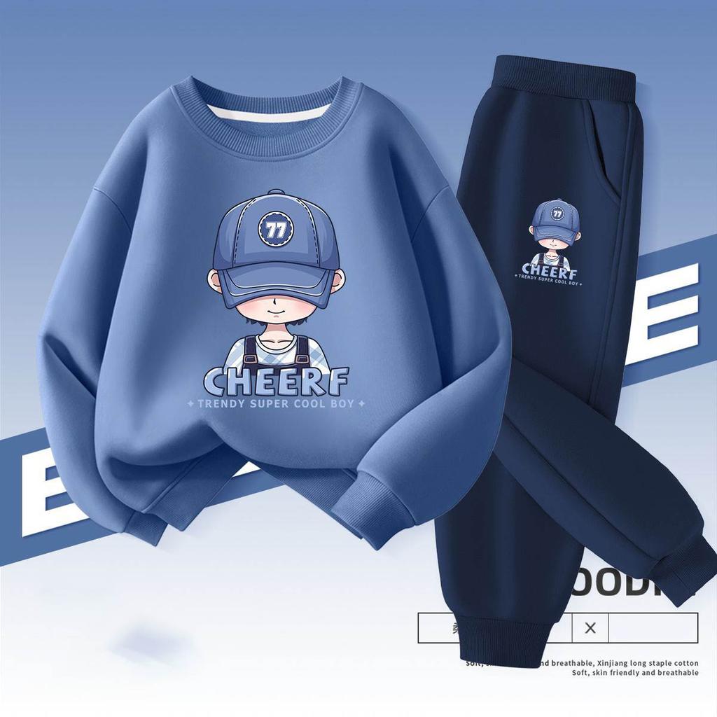 Autumn Baby Boy Clothes Fashion Printed T-shirts and Pants 2 Pieces Set Children Girls Casual Top Bottom Outfits Tracksuits