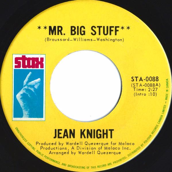

7inch Record JEAN KNIGHT Mr. Big Stuff STA0088 Stax 1971 Canada SoulFunk Used