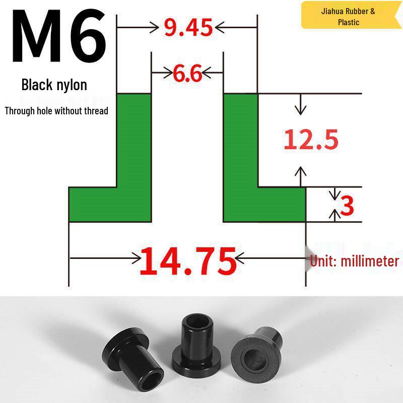 T-förmige Nylon-Dichtungsscheibe M3-M35 Gewinde Isolierabstandshalter