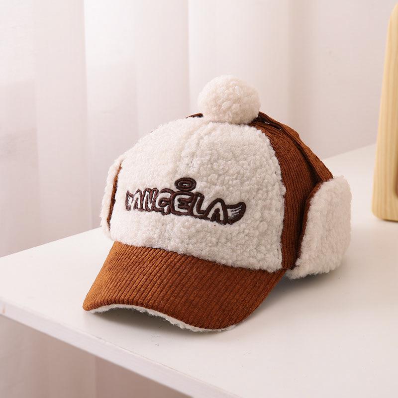 Children's Winter Duckbill Baseball Cap with Ear Protection - Korean Style, Trendy Design for Girls, Ages 2-6