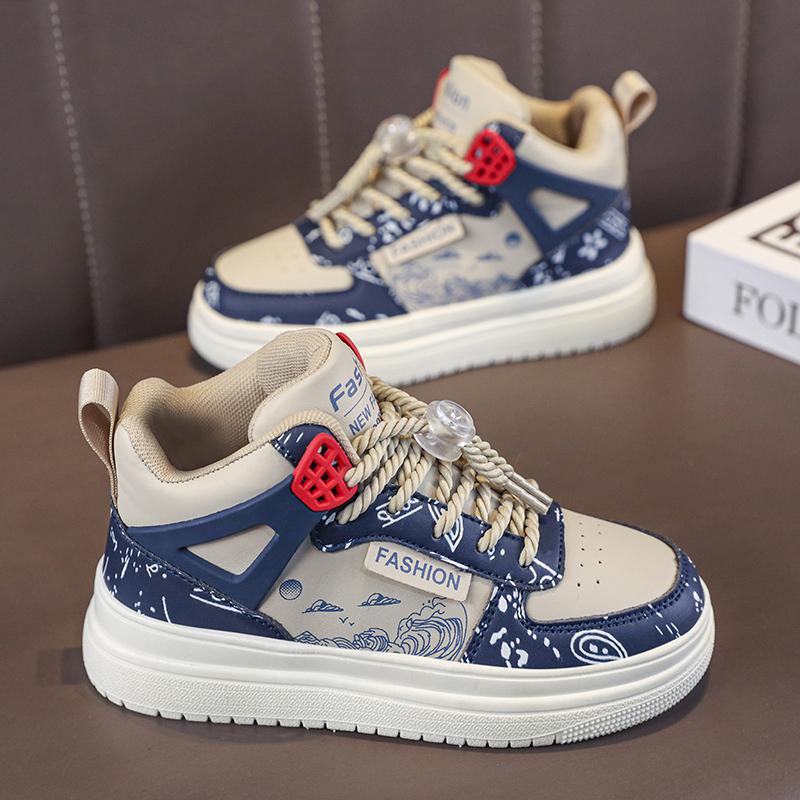 Children's Sports Shoes Autumn and Winter New Middle and Large Children's Board Shoes Boys and Girls Students Casual Shoes Parent-child Sports Runn