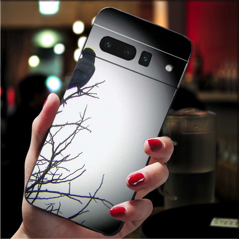 

Phone Case For Google Pixel 10 9 Pro XL 9A 8 7 6 Pro Pixel 8A 7A 6A Pixel 8 7 6 5 Animal Bird Crow Art Pattern Google Pixel 9a