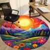 1pc Sunset Mountains Chair Carpet for Office, Non-slip, Soft and Durable Office Rug for  Decoration, Perfect for Office Yy251229155