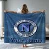 1PC SSC Napoli Custom Name Patterned Flannel Blanket Suitable For All Seasons for Home Decor Warmth and Comfort Gifts Holiday Present