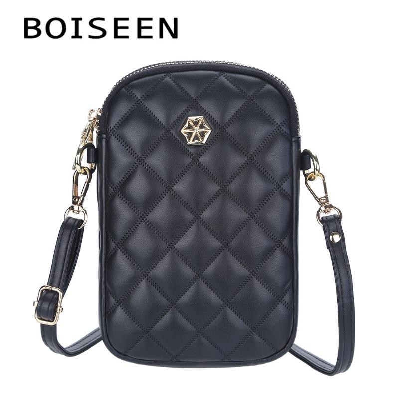 E Mobile Phone Carry-on Bag Women's Meiling Small Bag Double Zipper Messenger Women's Bag Change Vertical Mobile Phone Bag