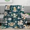 Whimsical Dragon Starry Night Print Blanket Soft Lightweight All Season Couch Sofa Bed Throw Office Camping Home Decor