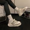 Cross flower women's shoes spring new platform white shoes versatile soft sole fashion casual shoes