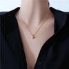 Korean Style Heart Pendant Necklace for Women - Elegant Clavicle Chain with a Fashionable, Unique Design.