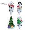 Cute Decorative Hangers Christmas Snowman Resin Hook Decor, Figurine Hanging for Xmas Desktop Figurines Stocking Key Holder, Ornament Fireplace
