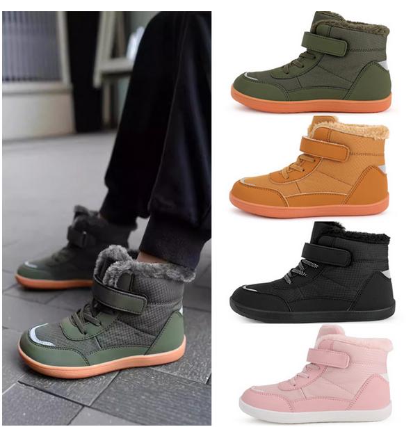 Kids Wide Toe Barefoot Snow Boots | Boys/Girls Winter Minimalist Sneakers | Girls Boys Warm Boot Toddler Little Big Kids