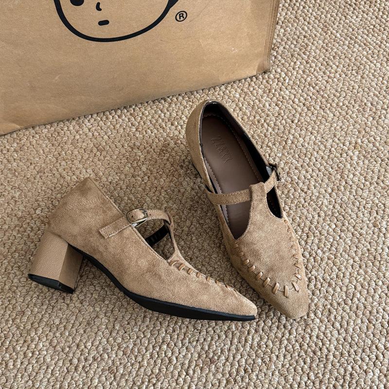 Inner Height Increase Retro Temperament Single Shoes Women's Shoes Spring and Autumn 2025 New Models with Skirt Design Mary Jane Shoes