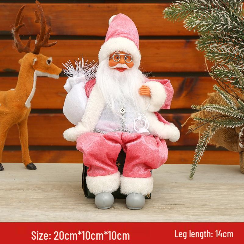 12-Inch Sitting Santa Claus Doll Christmas Ornament Gift