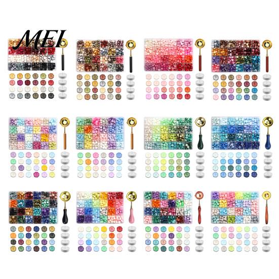 Wax Melting Spoon Seal Kit, with Beads And Candles Set, Artistic Set Stamp for DIY Crafting Wedding Invitations Tool