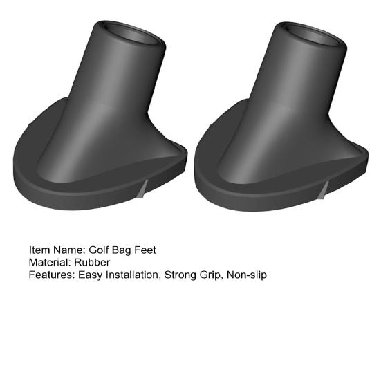 2Pcs Golf Bag Feet Wear-resistant Easy Installation Strong Grip Stable Non-slip Support Detachable Golf Club Pouch Stand Replacement