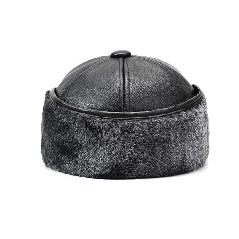 Winter Middle-Aged and Elderly Men's Hat Father Grandfather Warm Velvet Leather Hat Ear Protection Cap Outdoor Cap