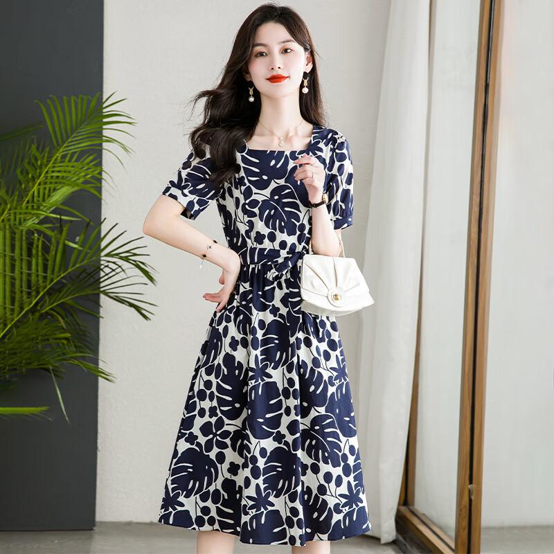 Kebeier 2025 Summer Floral A-Line Midi Dress