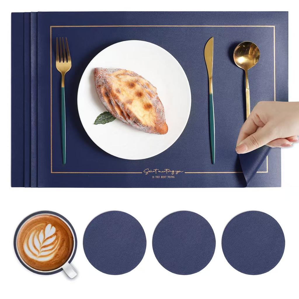 Nordic ins style square placemat waterproof and oil-proof western dining mat premium dining table mat hotel restaurant tray mat coaster