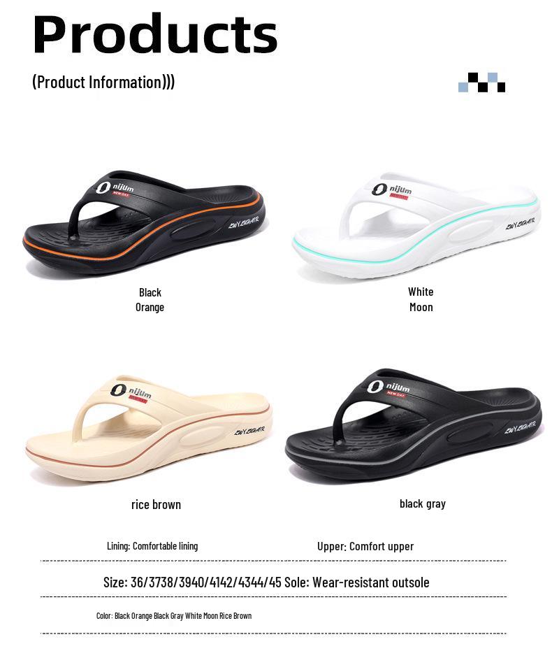 Trendige rutschfeste Flip-Flops für Herren: Neuer Stil Dicke Sohle Outdoor Sport Strand Sandalen
