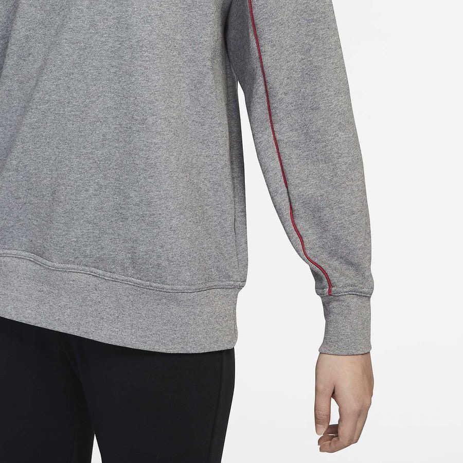 Nike Dri-FIT Logo Pullover Sweatshirt Women sweatshirts Gray DM7286-091