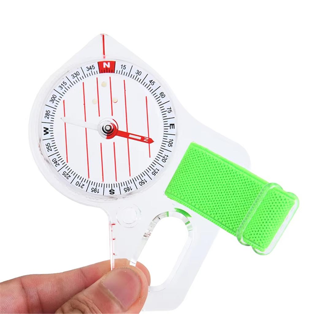 Régua Bússola Multifuncional para Leitura de Mapas, Mochilismo, Acampamento, Orientação, Bússola de Polegar, Bússola de Navegação de Sobrevivência