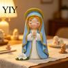 Lebensechte Harzskulptur Niedliche Mädchenfiguren, Mini Betende Sammlerfigur, Dekorative Bastelgeschenk Kleine Statue Ornamente für Zuhause Büro