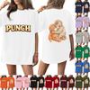 Women's Casual Fashion Round Neck Monkey Print Short Sleeve T-Shirt Top