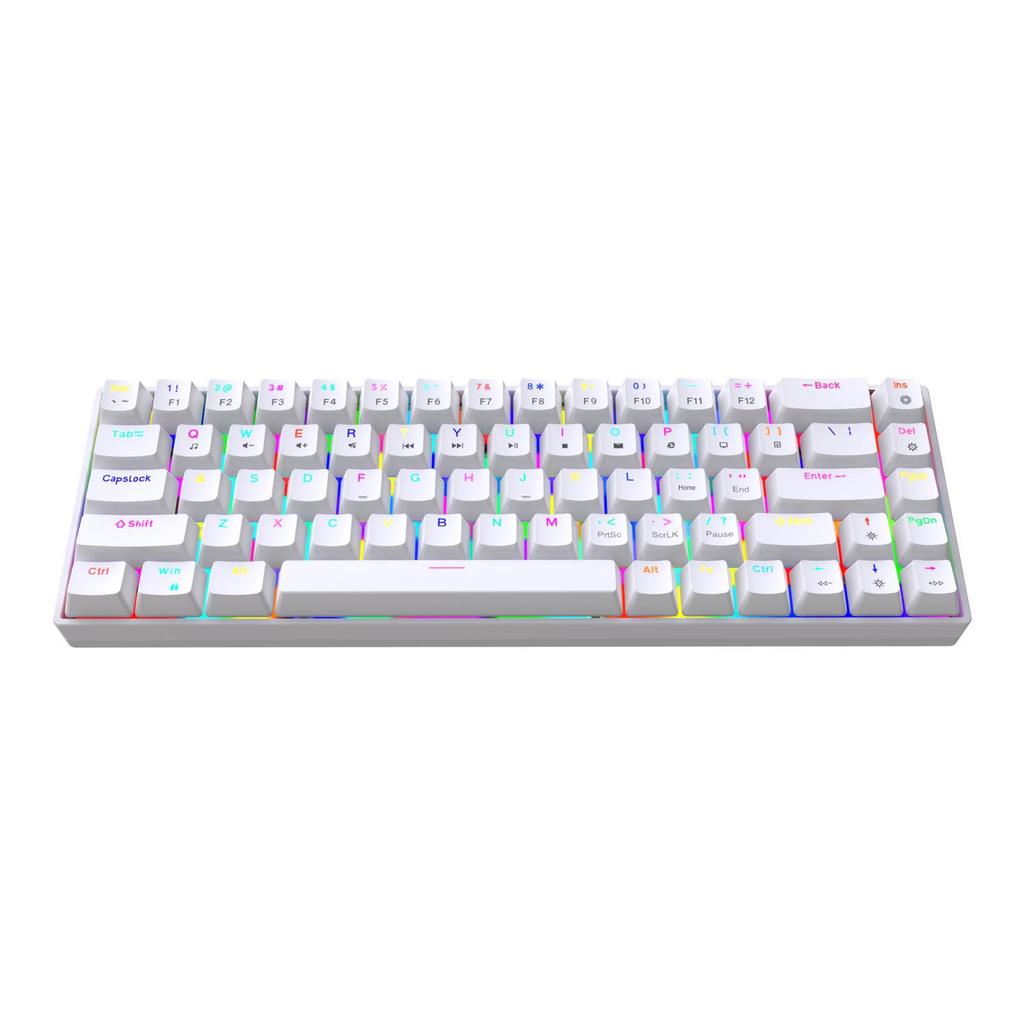 68 Keys Wired Mechanical Keyboard RGB Backlit Hot-Swappable Compact Design for   Gaming