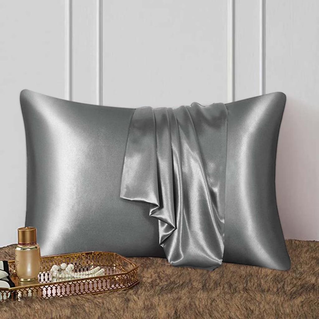 Silk Pillowcase For Hair And Skin Standard Hidden Zipper Soft Breathable Smooth Pillow Covers For Sleeping