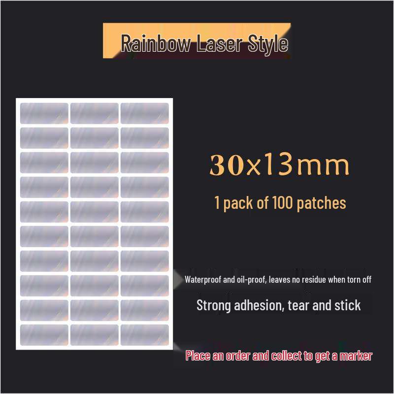 Waterproof Silver Label Stickers for Kitchen Storage and Seasoning Marking