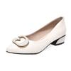 Factory Direct Sales Spring and Autumn New Mother Single Shoes Low Heel Soft Leather Soft Sole Women's Shoes Fashionable and Comfortable Pointed Wor