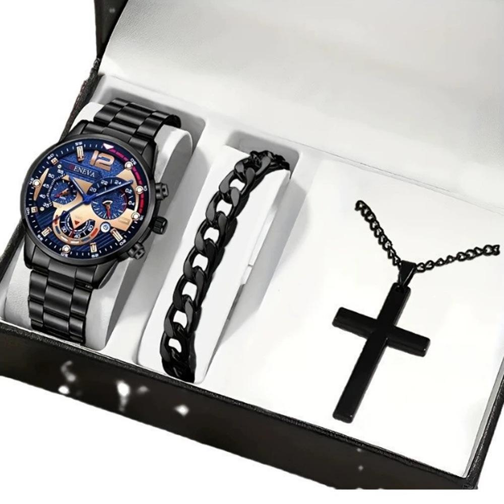 Fashion Popular Full Diamond Cross Watch Retro Light Luxury Simple Niche Design Bracelet Watch